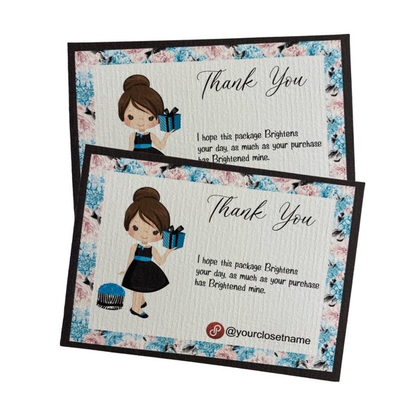 Customer Hand Made Thank You Insert Card - Picture 1 of 7